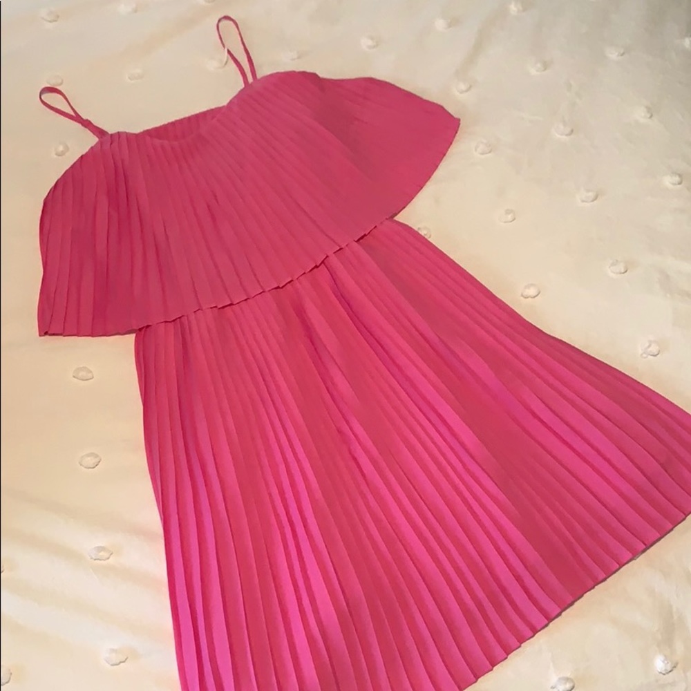 Pink accordion dress
